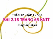 Bài 2.18 trang 65 Toán 12 tập 1 Kết nối tri thức